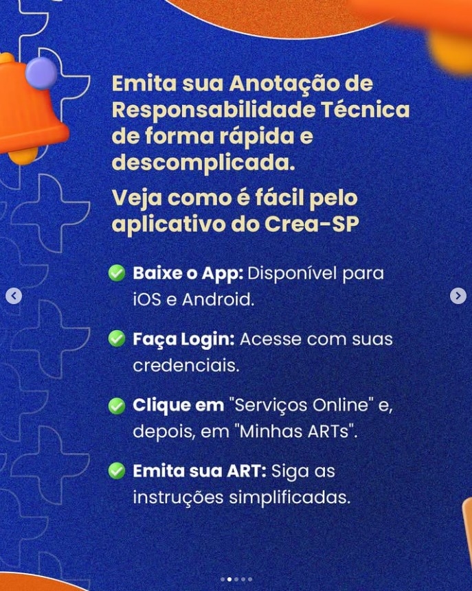 Emitir sua ART direto no app do Crea-SP